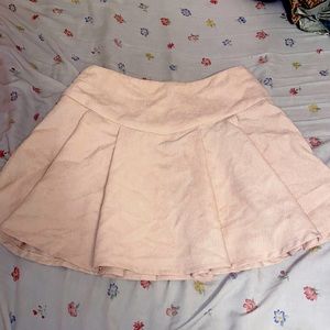 SHEIN Cream/Beige Pleated Corduroy Skirt